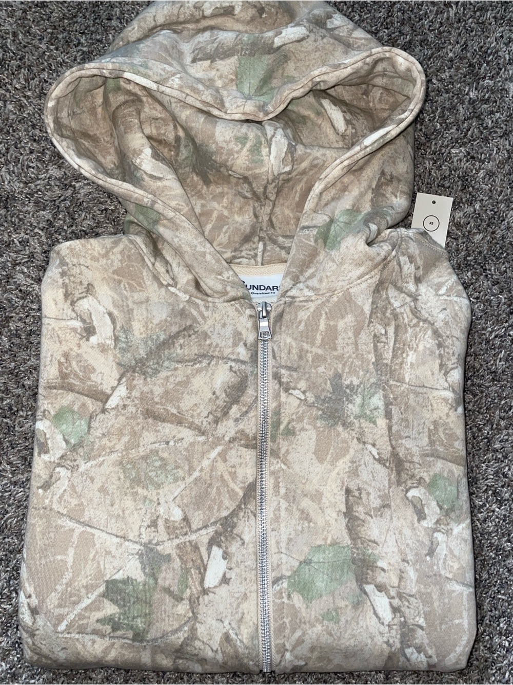 No Boundaries Oversized Camo Zip Up Hoodie NWT